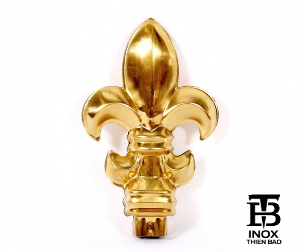 HOA BÁCH HỢP (fleur-de-lis) bằng kim loại màu vàng